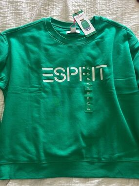 Esprit Bright Green Logo Sweatshirt